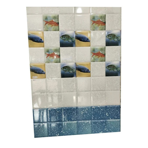 Ceramic Printed Bathroom Wall Tile - 14mm Thickness, Multi Color Glossy Surface | Wear-Resistant Bathroom Wall Tiles