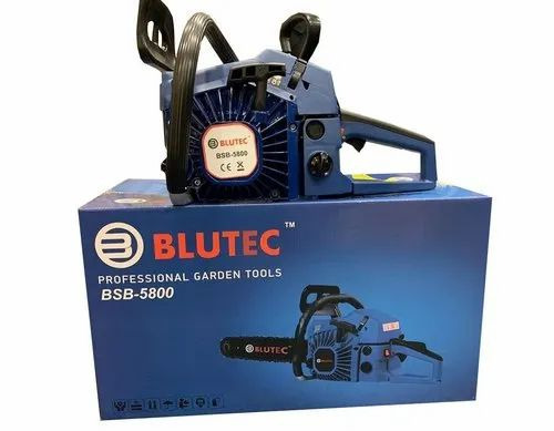 Chain Saw Machine - 22 Inch Chain Guide Bar, Blue, 3.5 HP Petrol, Garden Use