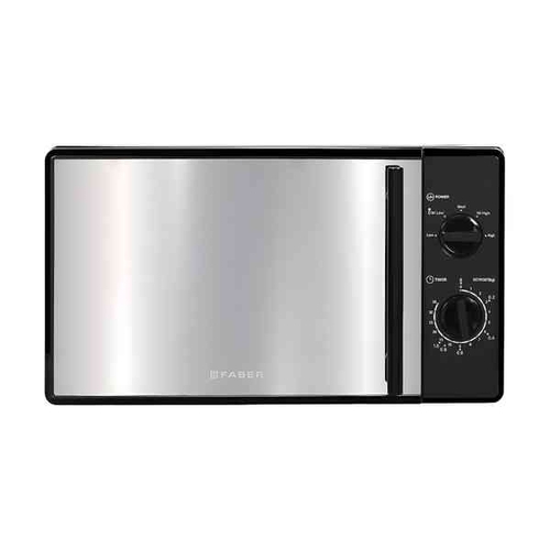 Microwave Oven - Stainless Steel, 35.8x44x25.8cm, Grey | 700 Watts, 20 L, 35 Min Timer, 1 Year Warranty