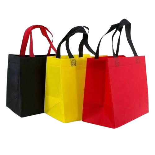 Multi Color Non Woven Shopping Bag - Customized Size, Glossy Finish, Hand Length Handle | Eco Friendly, Water Resistant, 5-10 kg Capacity