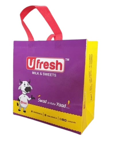 Printed Non Woven Bag - Customized Size, Multicolor, Glossy Finish | Eco Friendly, Hand Length Handle, 10 Kg Load Capacity