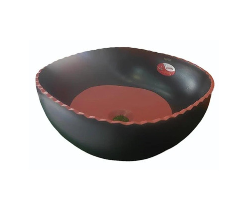 Red And Black Table Top Wash Basin - Wall Mounted Glossy Square Basin, Easy to Fit
