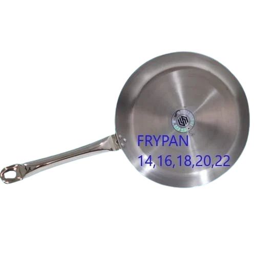 Silver Polished Aluminium Fry Pan