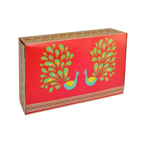 Square Decorative Paper Gift Box - Paper & Board, 8"x10"x2", Multicolor | Custom Printed, Load Capacity 1-5 kg