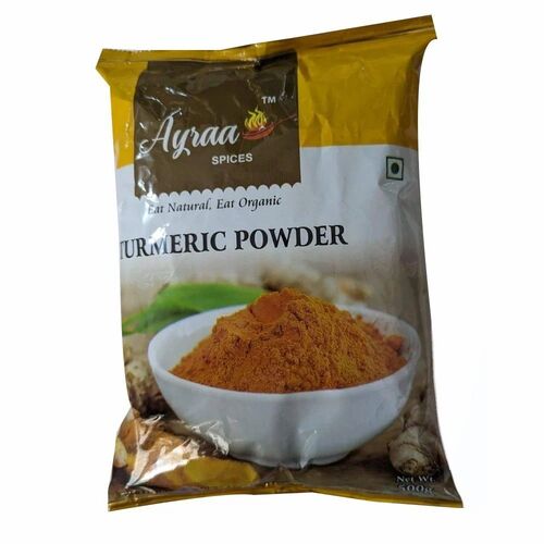 500gm Ayraa Turmeric Powder - Yellow A Grade 99% Purity | Powder Form 9 Months Shelf Life FSSAI Certified