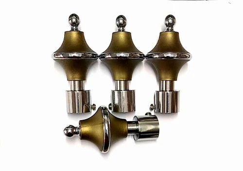 Curtain Finials - Stainless Steel Standard Size, Golden Color | Corrosion Resistant, Durable, Long Lasting, New Condition