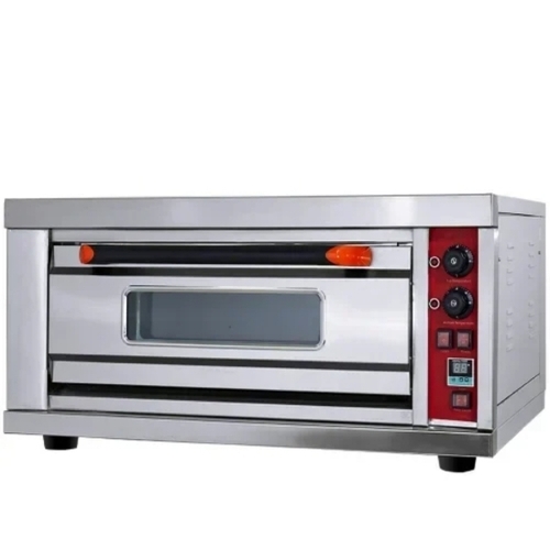Electric Oven - Steel 925x570x430 mm Silver Single Deck Semi-Automatic Manual Control