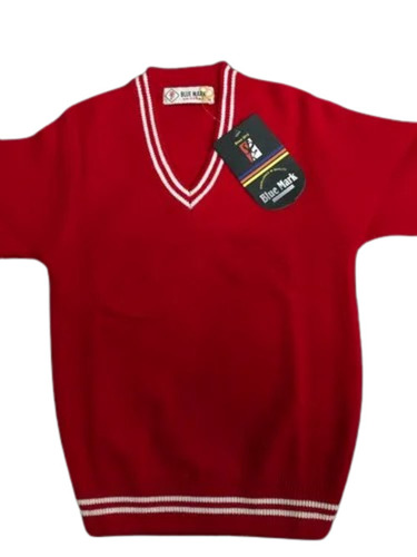 Full Sleeves Red School Sweater