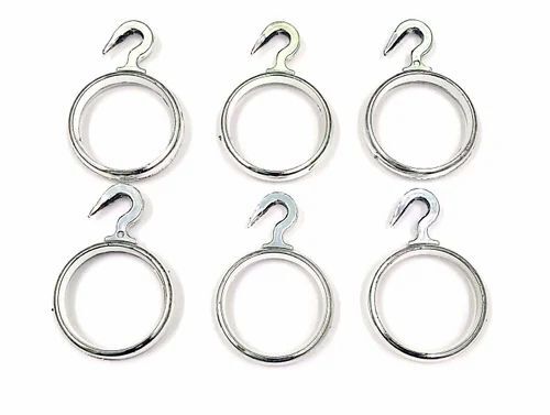 Plastic Curtain Rings 1.5 Inch Silver