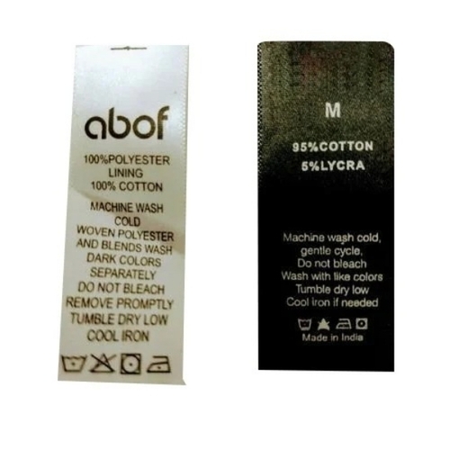 Wash Printed Satin Labels 