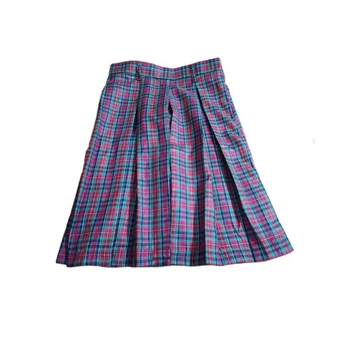 Kids Cotton School Uniform Skirt - Cotton, Small, Multicolor, Regular Fit, Machine Wash | Breathable, Comfortable, Washable, Formal, Summer