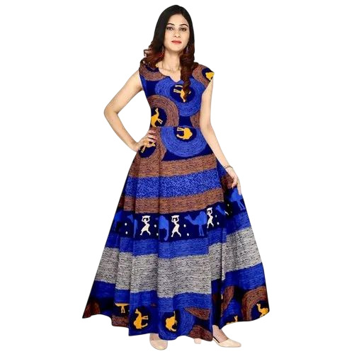 Ladies Printed Kurti - Cotton, Customized Size, Multiple Colors | Breathable, Quick Dry, Washable, Sleeveless, A-Line, Casual