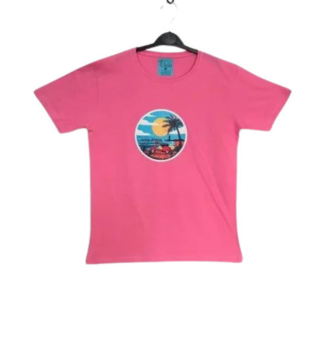 Pink Printed Women T Shirts
