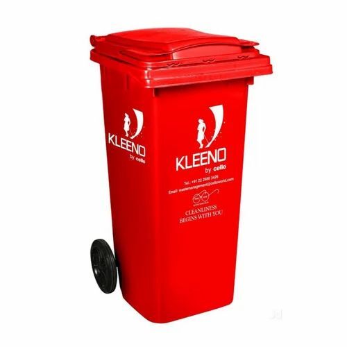 120 L Red Plastic Dustbins 
