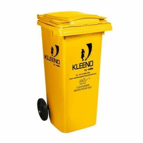 120 L Yellow Plastic Dustbins
