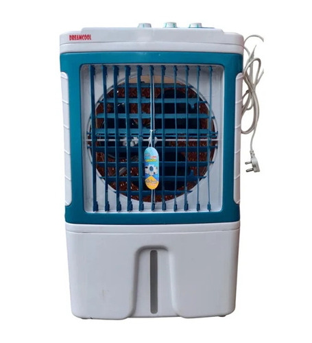 40L Plastic Air Cooler - 40L Tank, Plastic Body, White Grey Blue, 18 Inch Fan, Copper Motor, 5000 mÂ³/hr Air Delivery, Honeycomb Pads, Castor Wheels, Ice Chamber, Auto Swing