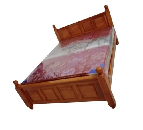 Brown Sheesham Wood Cot Bed