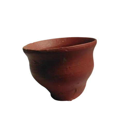 Clay Tea Cup - Terracotta Clay, Round Shape | Hand Painted, Natural Finish, Eco Friendly