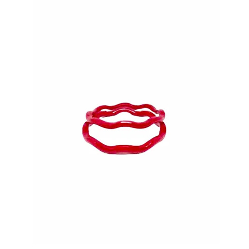 Designer Zigzag Red Pola Bangles