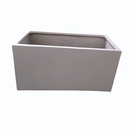 Frp Flower Pot - FRP 36x18x18 Inch White | Rectangular Floor Mounted Polished Matt Finish