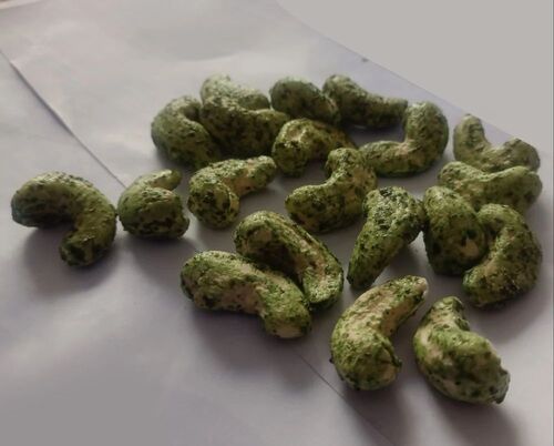 Green Chilli Roasted Cashew - Organic Green, Packet | Roasted, Salted, A Grade, 9 Months Shelf Life