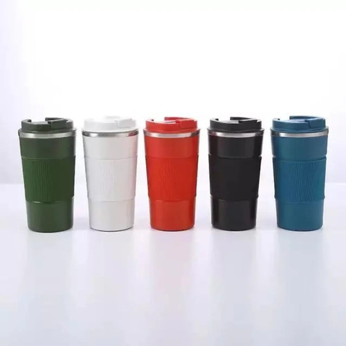 Jovial Coffee Tumbler - Stainless Steel 450ml, Matte Black | Double Wall Insulation, Leak Proof, Rubberized Grip