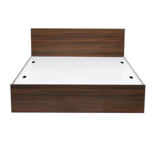 Polished Brown Wooden Double Bed