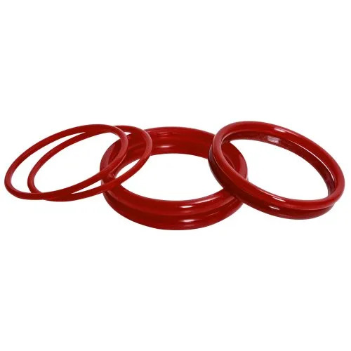 Red Pola Bangle Set - Gender: Women