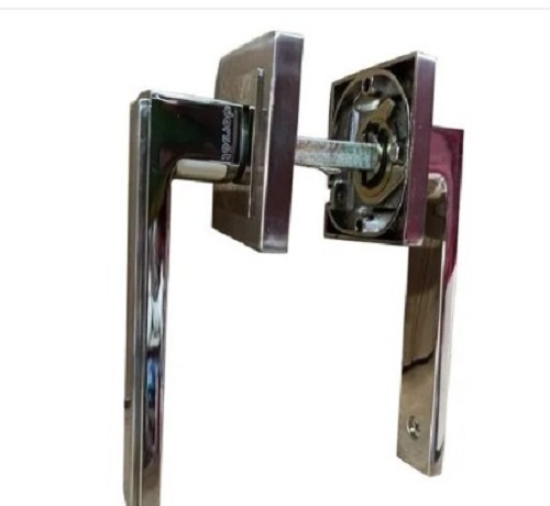 SS Dorset Handle Lock - Stainless Steel, Various Sizes, Silver | Polished Finish, Screw-In Installation, Manual Operation