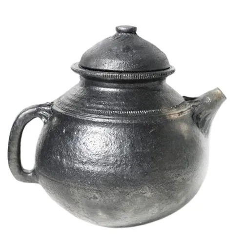 3 Litre Clay Jug - Clay, 3 Ltr, Black | Natural Finish, Round Kettle, 1 Handle, Recyclable