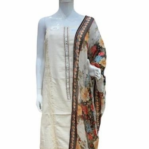 Ladies Silk Unstitched Suit