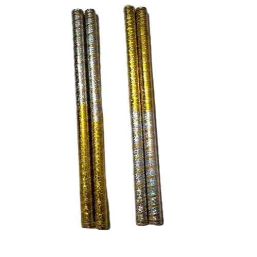 Multicolor Fancy Wooden Dandiya Sticks - Wooden, Multicolor, Hand Painted | Smooth Finish, Light Weight, Round Shape