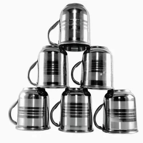 02 Stainless Steel Single Wall Tea Cup Set