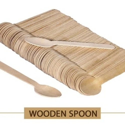 140mm Wooden Spoon - Brown, Smooth Finish | Eco-friendly, Biodegradable, Disposable