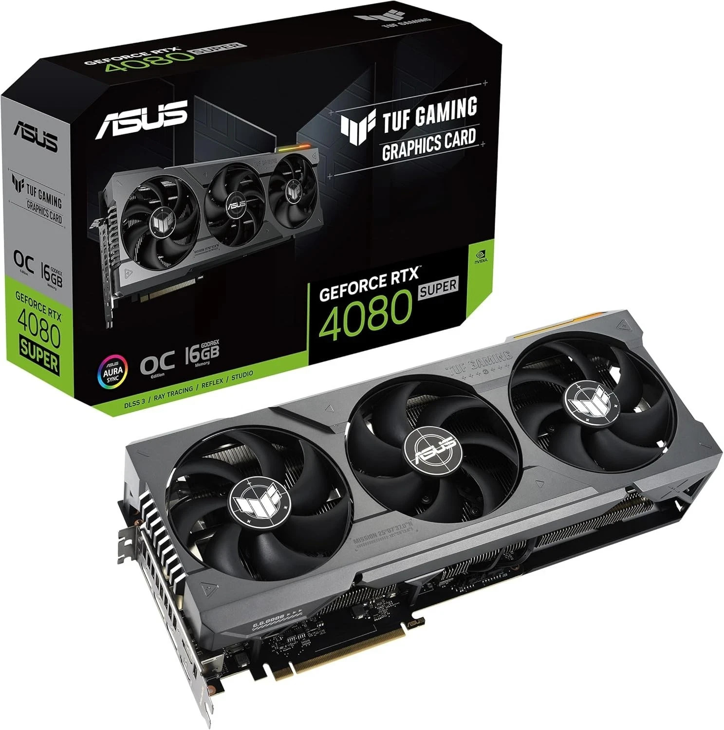 Asus Tuf Nvidia Geforce Rtx 4080 Super Oc Pcie 4.0 16Gb Gddr6X Graphic Card - Input Voltage: 7 Ampere (A)