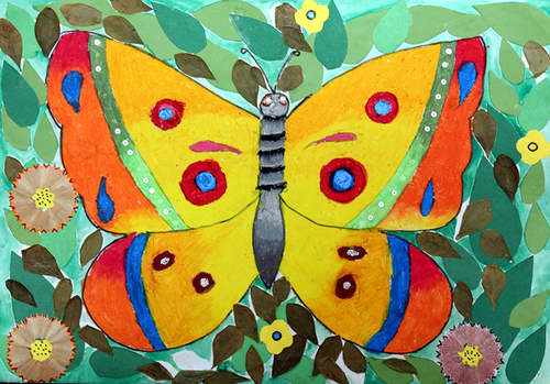 Butterfly Hand Painting (Titlee-The Butterfly 2012 C 192) - Color: Multiple