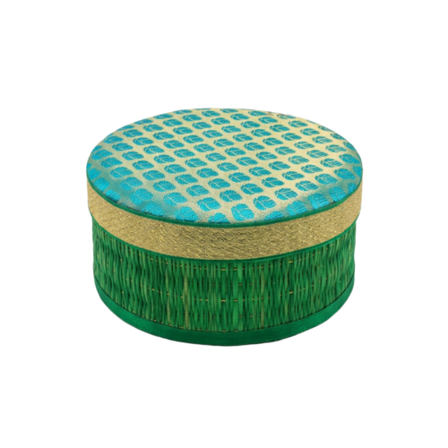 Kora Circle Gift Box With Brocade Lid