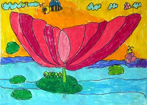 Lotus Hand Painting (Lotust-The National Flower 2015 B 576) - Color: Multiple