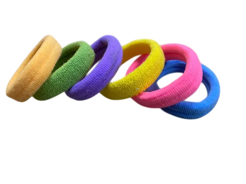 Multicolor Hair Rubber Band Set - 5 Inch Rubber, Multicolor | Elastic, Stretchy, Soft Fabric Finish, Versatile Styling