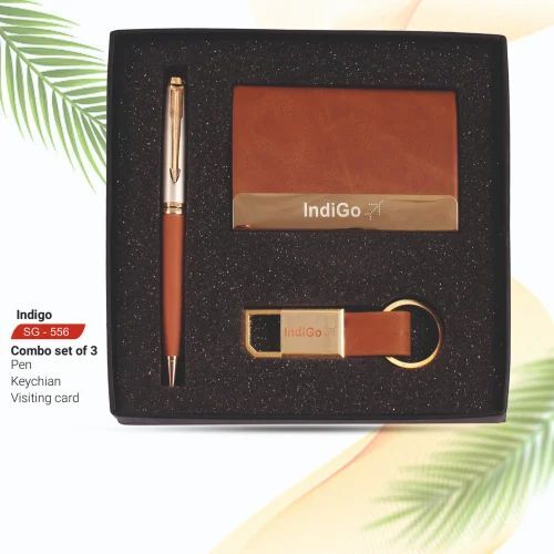 3 In 1 Corporate Combo Gift Set - Standard Size, Black, Box Packaging | Eco Friendly, Rectangular, Stylist