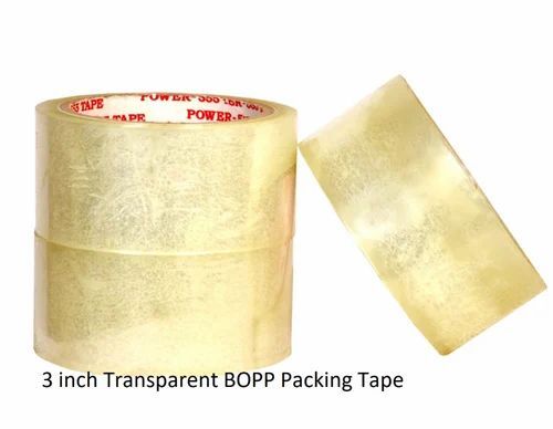 3inch Transparent Bopp Packing Tape - 3 Inch x 65 Meter, Single Side Adhesive, Water Resistant, Eco Friendly