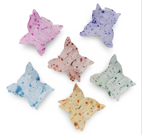 42mm Ladies Plastic Hair Clutcher - Small Multicolor, Unbreakable Packet