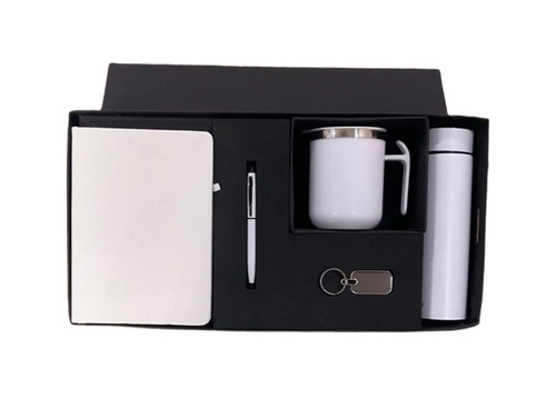 5 In 1 Corporate Gift Set - Multicolor, Smooth Finish | Elegant Packaging, Table Protection, Branding