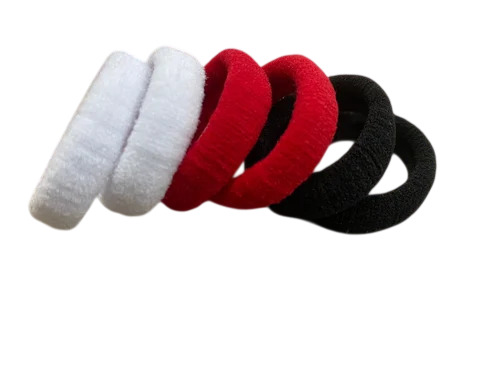 5 Inch Plain Hair Rubber Band Set - Rubber, 5 Inch, Multicolor | Lightweight, Durable, Stretchable Elastic Core