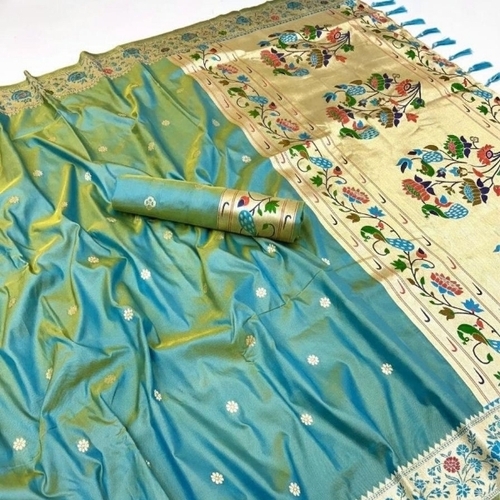 Aqua Blue Ladies Saree