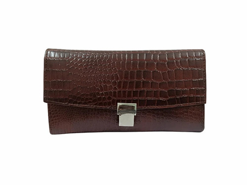 Brown Color Leather Ladies Clutch