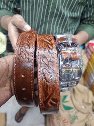 Brown Leather Mens Belt