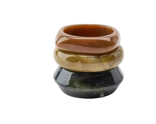 Elegant Handmade Stacking Resin Bangle For Women And Girls, 2.6 Inch