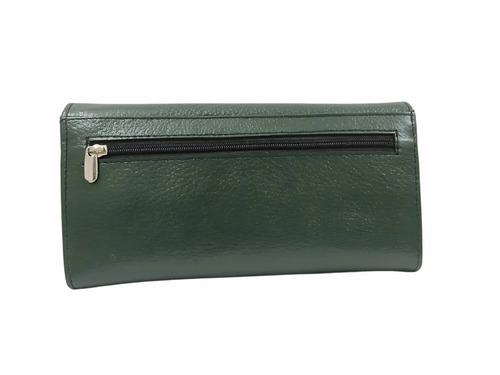 Leather Ladies Clutch Purse - A Grade Leather, Standard Size, Green | Women's Rectangular Daily Use