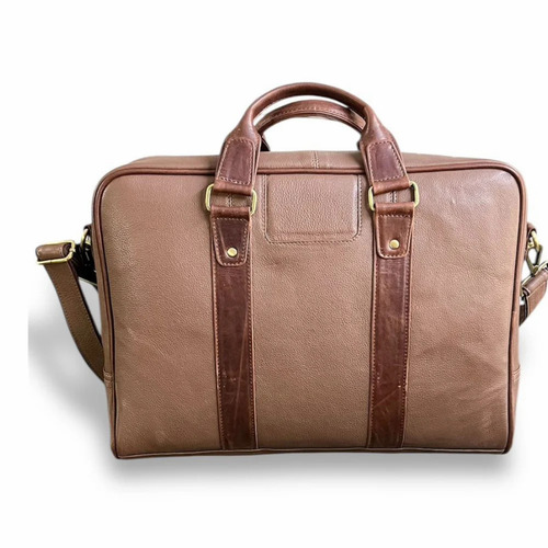 Light Brown Leather Laptop Bag